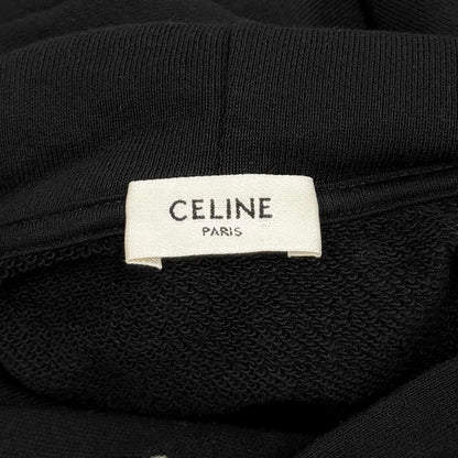 Celine Cotton 100% Invitation Back Logo Hoodie Black XS — view 5