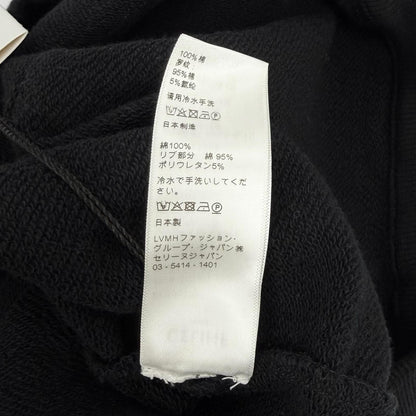 Celine Cotton 100% Invitation Back Logo Hoodie Black XS — view 7