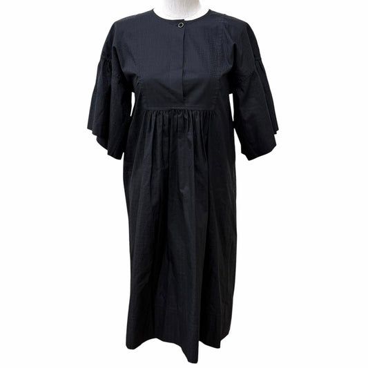 Hermes Bohemian Short Dress Gauze Mosaic Cotton 100% Black 34