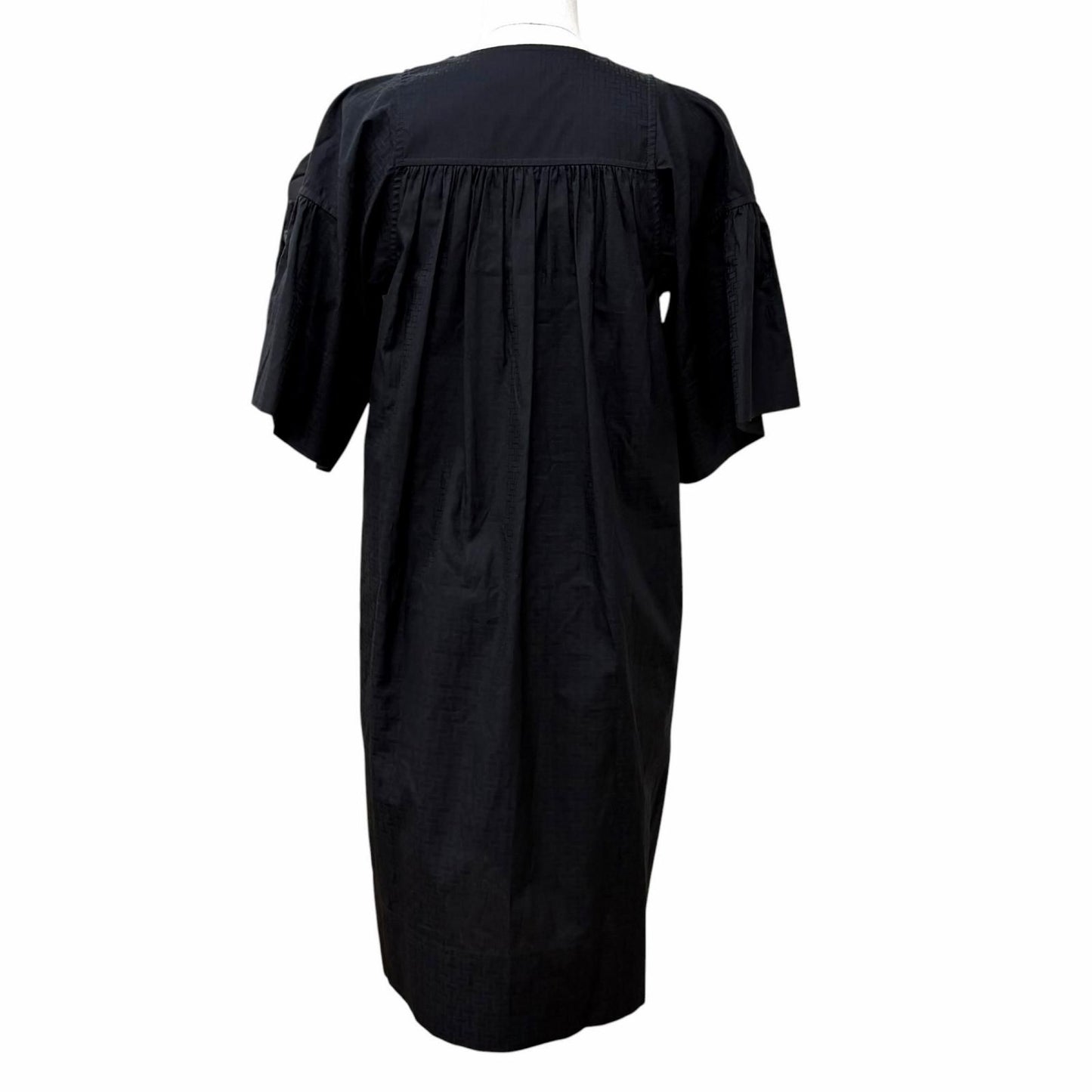 Hermes Bohemian Short Dress Gauze Mosaic Cotton 100% Black 34 — view 3
