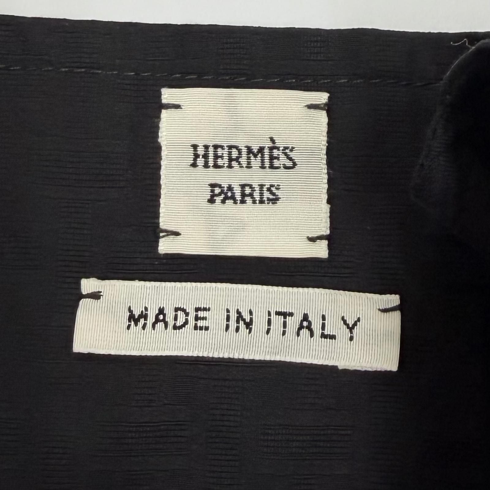 Hermes Bohemian Short Dress Gauze Mosaic Cotton 100% Black 34 — view 6