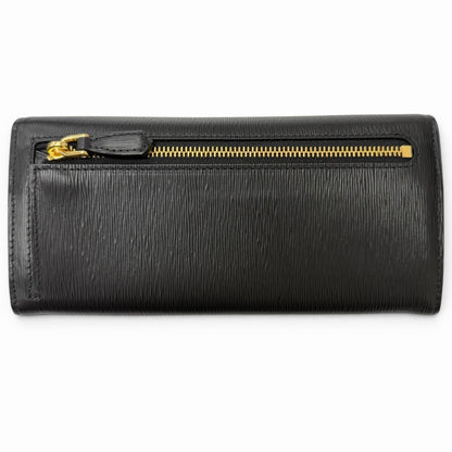 Prada Vitterombu Gold Leather Wallet Black — view 3