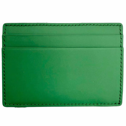 Dior Magic Wallet Calfskin Leather Clover Embossed Bifold Card Case Green — view 3