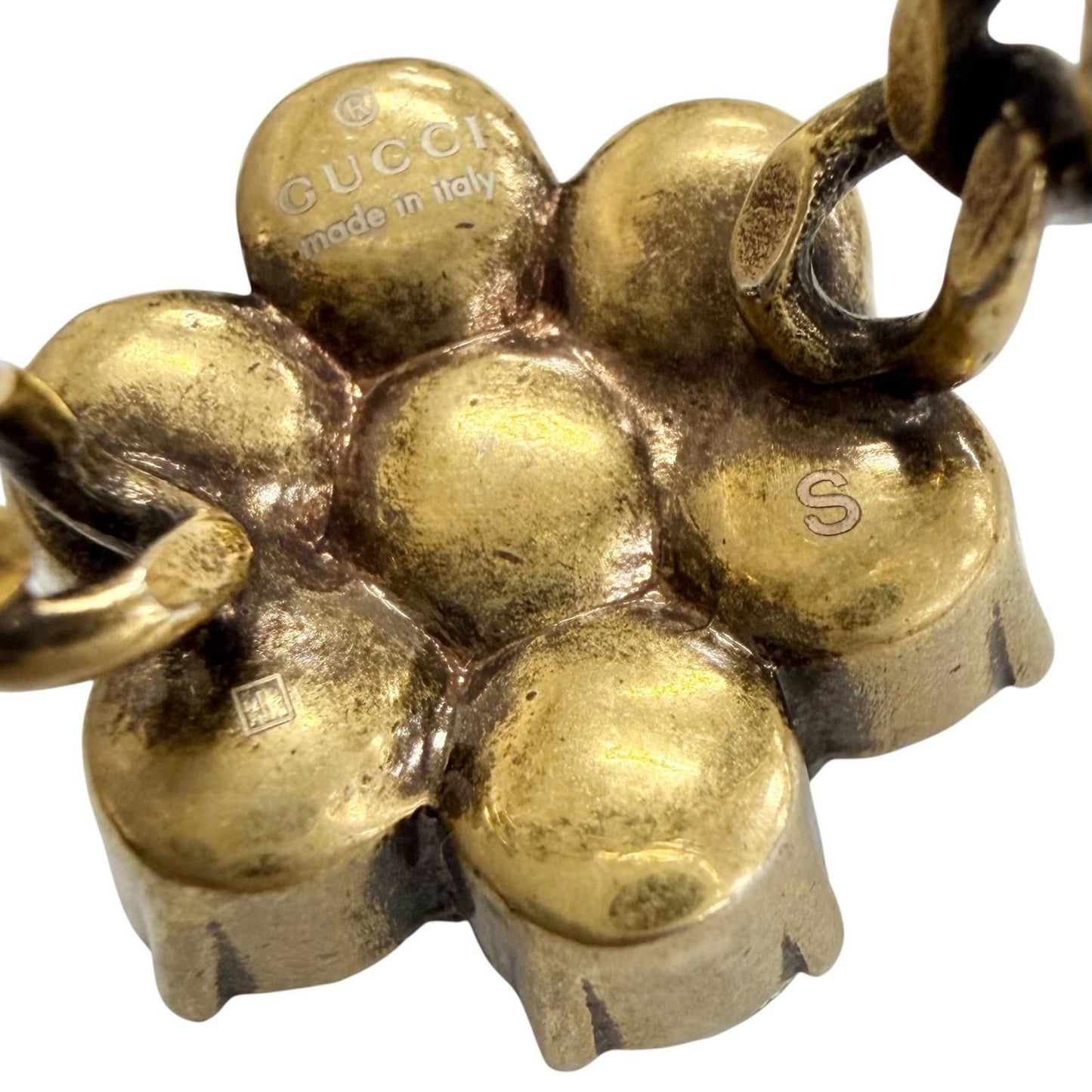 Gucci GG Marmont Flower Bijou Rhinestone Ring Gold — view 7
