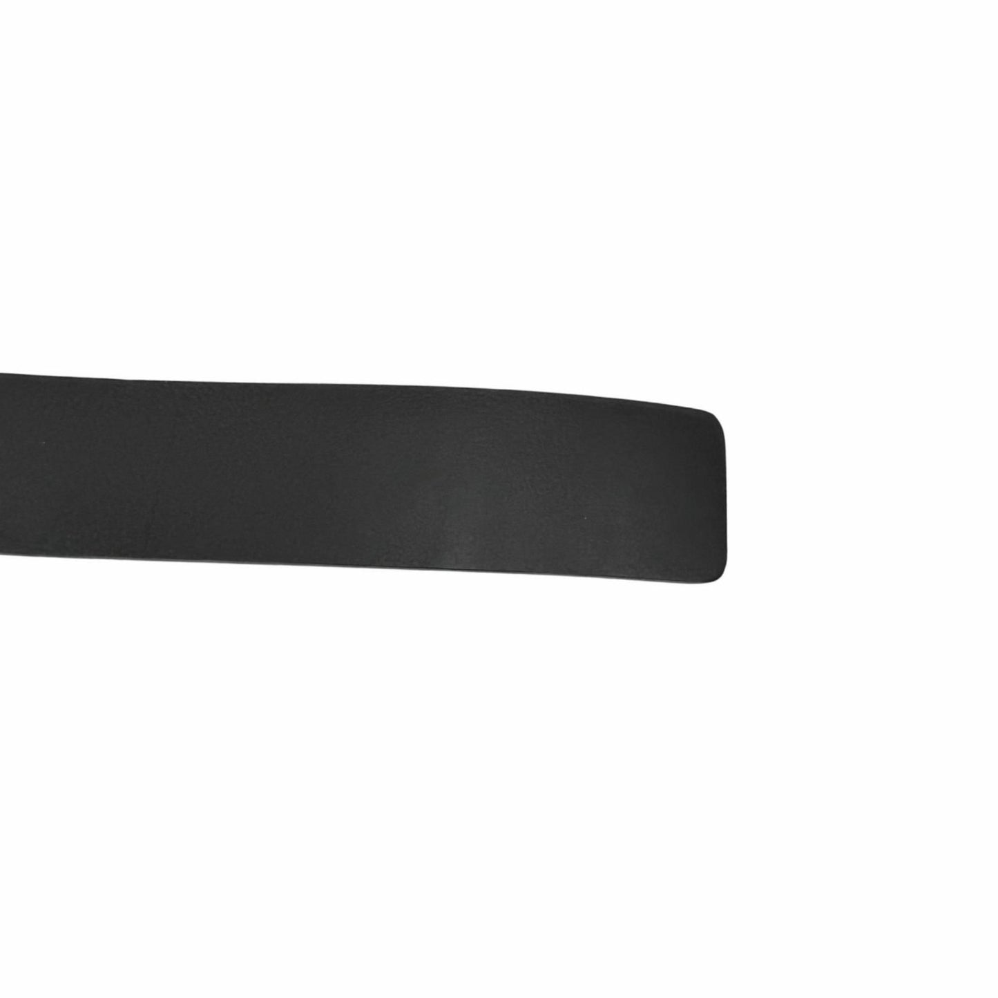 Gucci Logo Buckle Dull Finished Leather Belt Silver Black — view 6