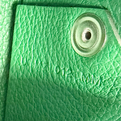 Hermes Calvi Veau Epsom Silver Business Card Case Green — view 8