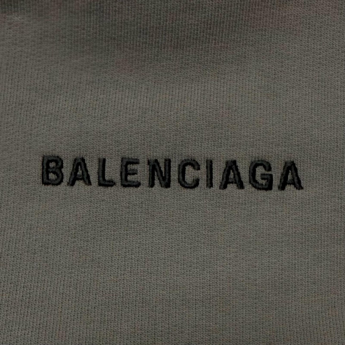 Balenciaga Logo Embroidery Pullover Sweatshirt Hoodie Gray — view 5