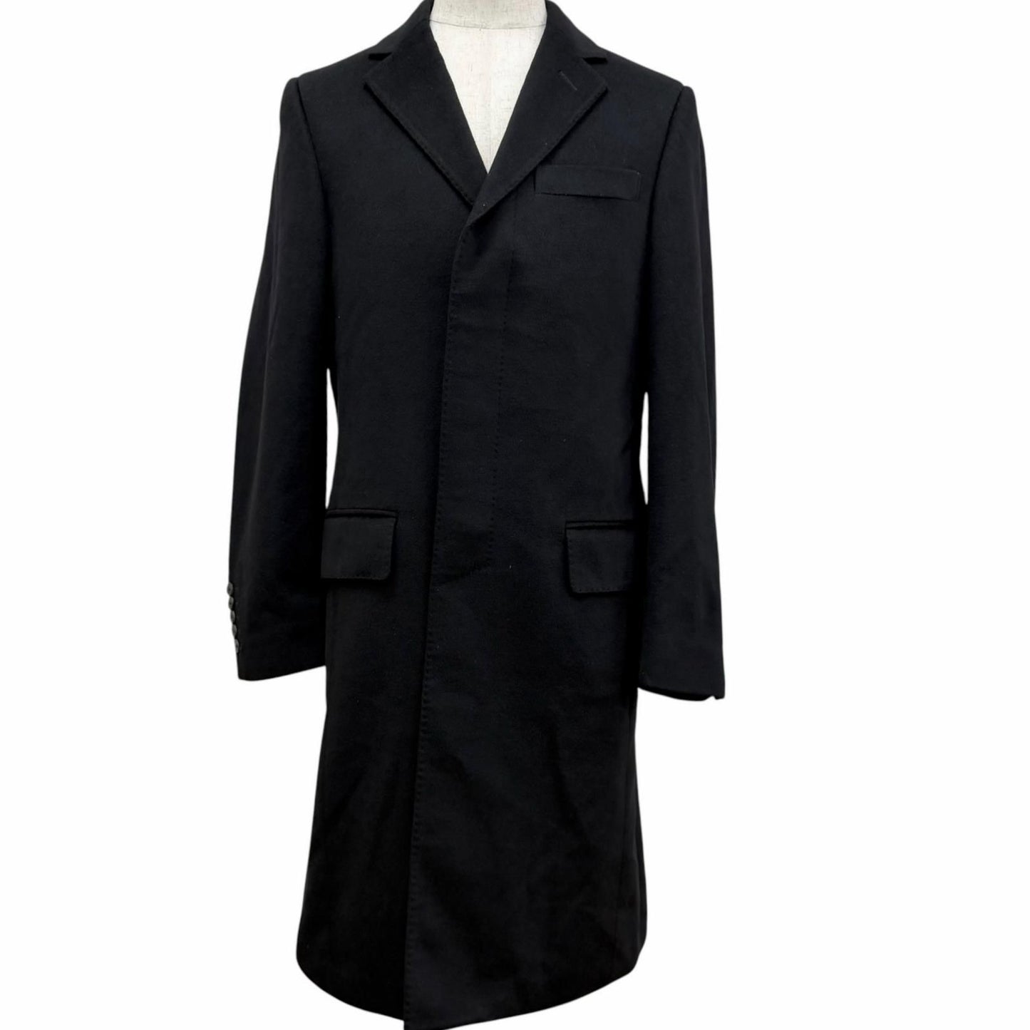 Gucci Vintage Cashmere Fly Front Che Star Coat Long Black 50 Recommended