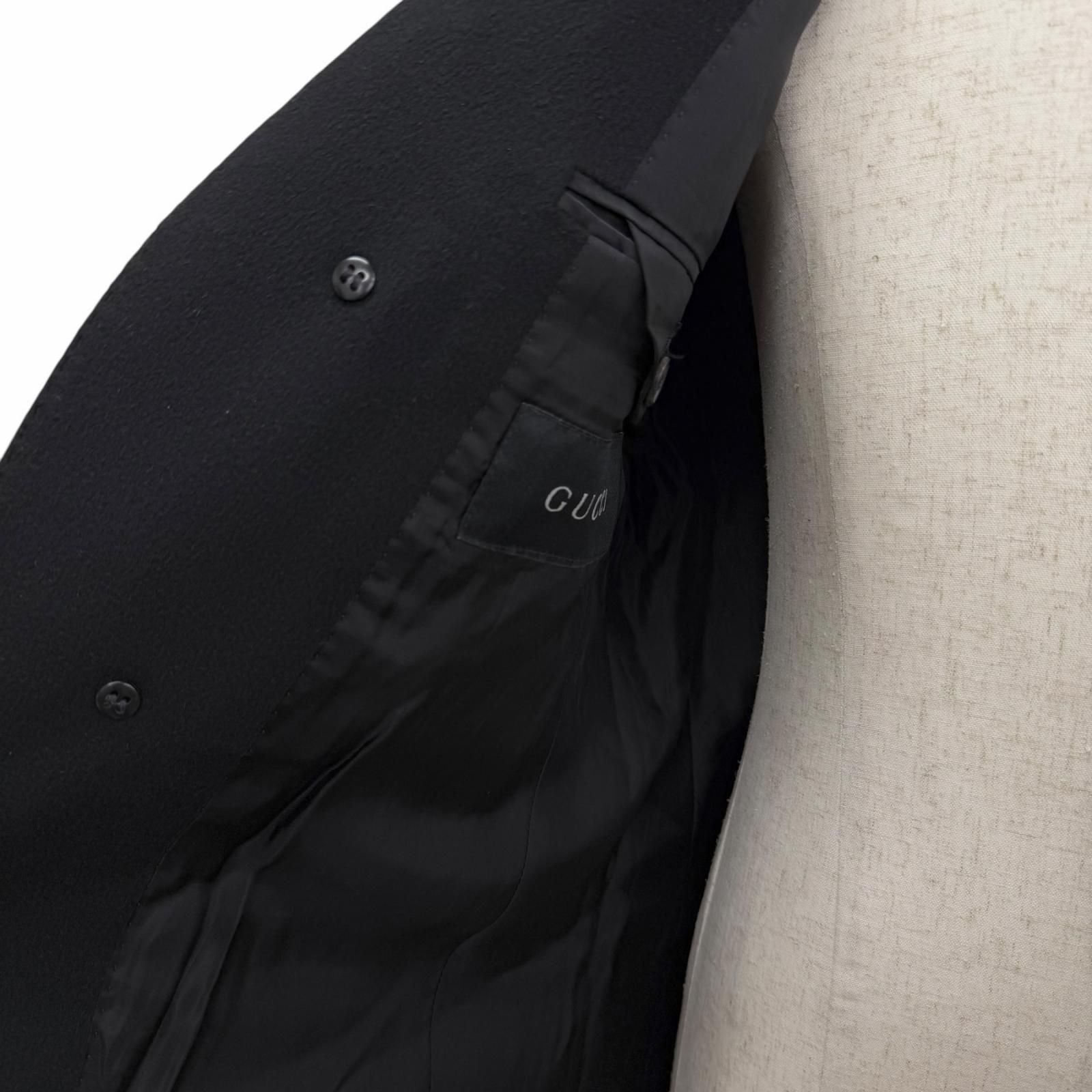 Gucci Vintage Cashmere Fly Front Che Star Coat Long Black 50 Recommended — view 5