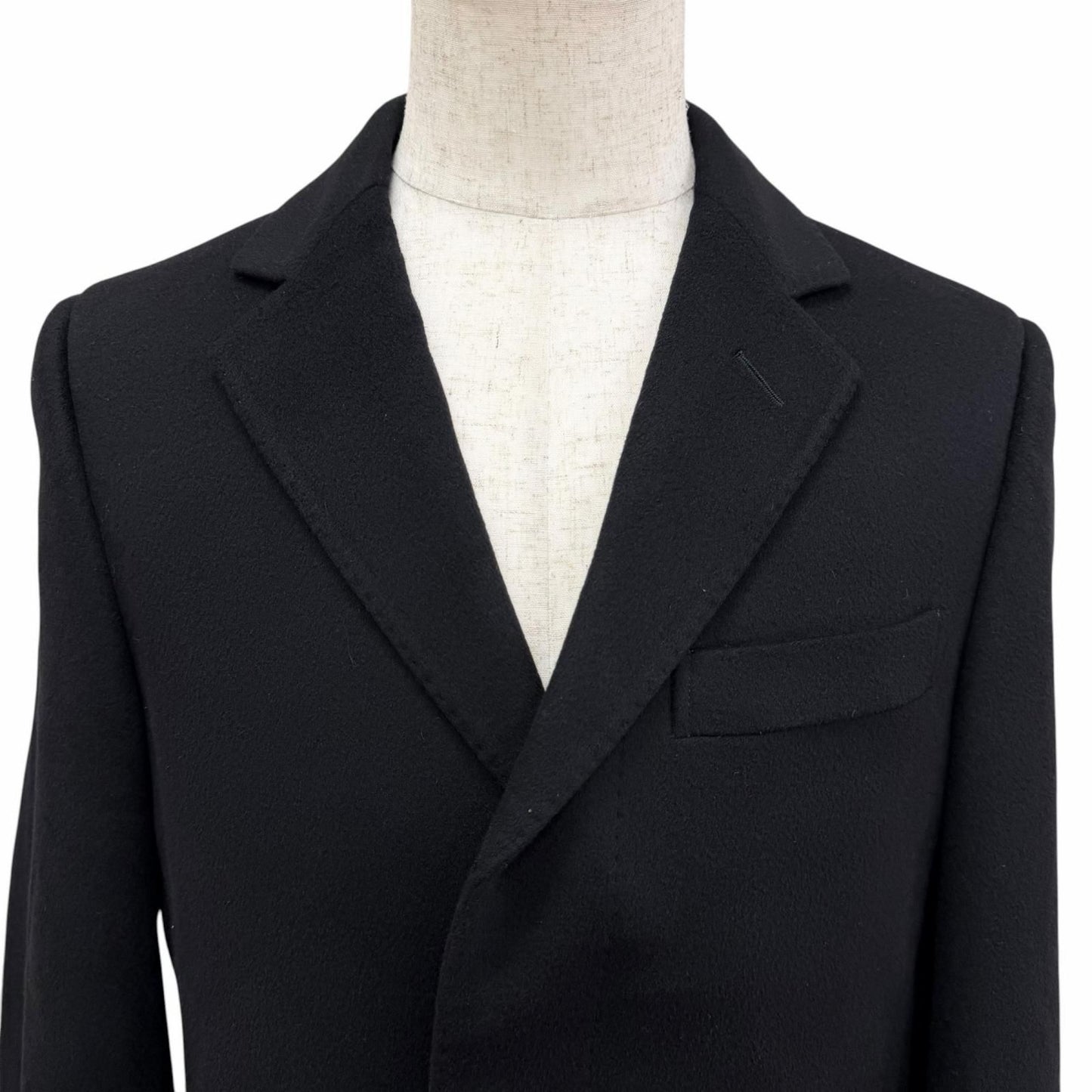 Gucci Vintage Cashmere Fly Front Che Star Coat Long Black 50 Recommended — view 2