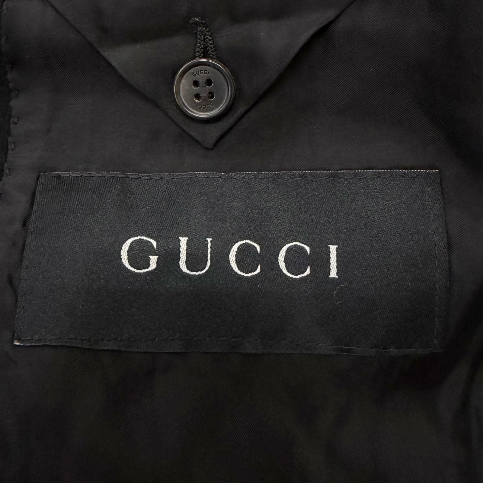 Gucci Vintage Cashmere Fly Front Che Star Coat Long Black 50 Recommended — view 7