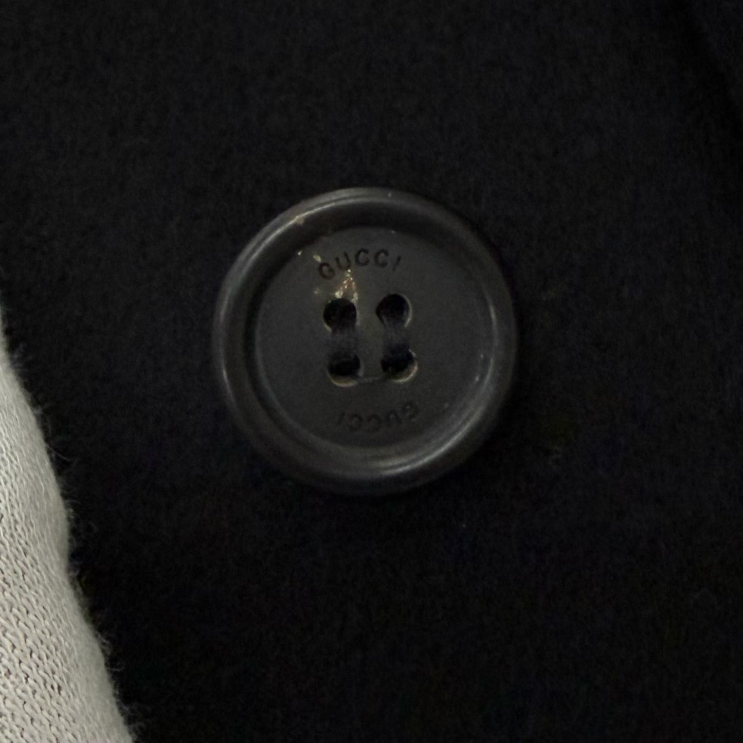 Gucci Vintage Cashmere Fly Front Che Star Coat Long Black 50 Recommended — view 6
