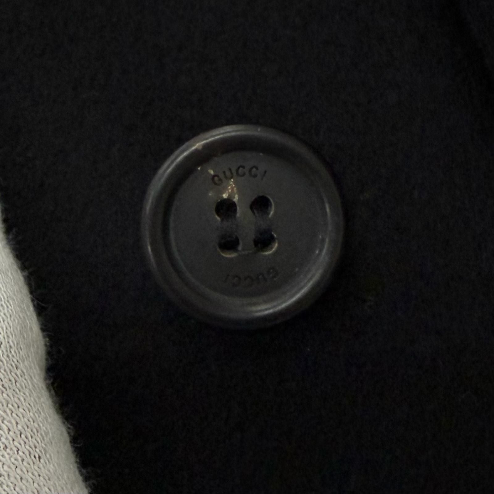Gucci Vintage Cashmere Fly Front Che Star Coat Long Black 50 Recommended — view 6