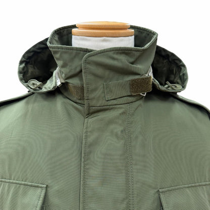 Prada Camouflage Padded Liner Hooded Double Zip Up Mod Coat Khaki — view 2