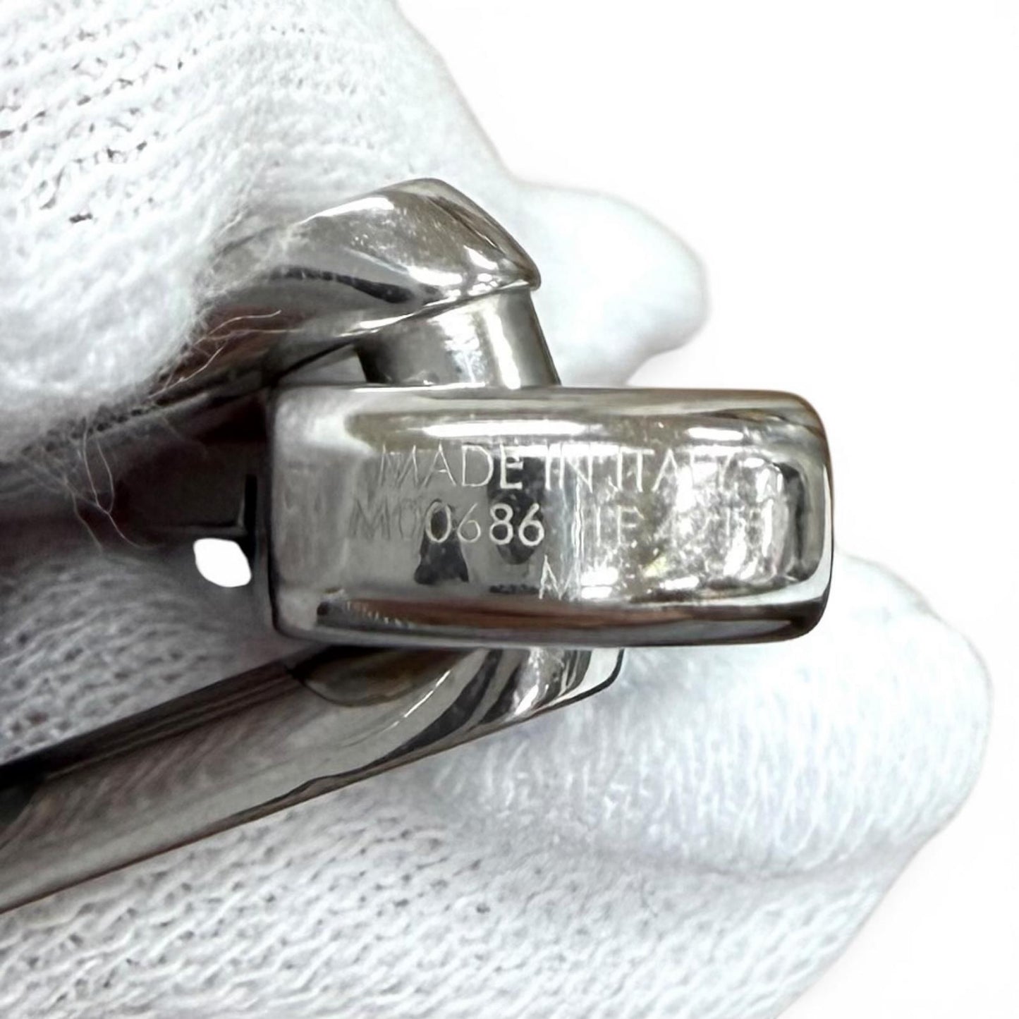 Louis Vuitton Bracelet Monogram Chain Black Silver — view 8