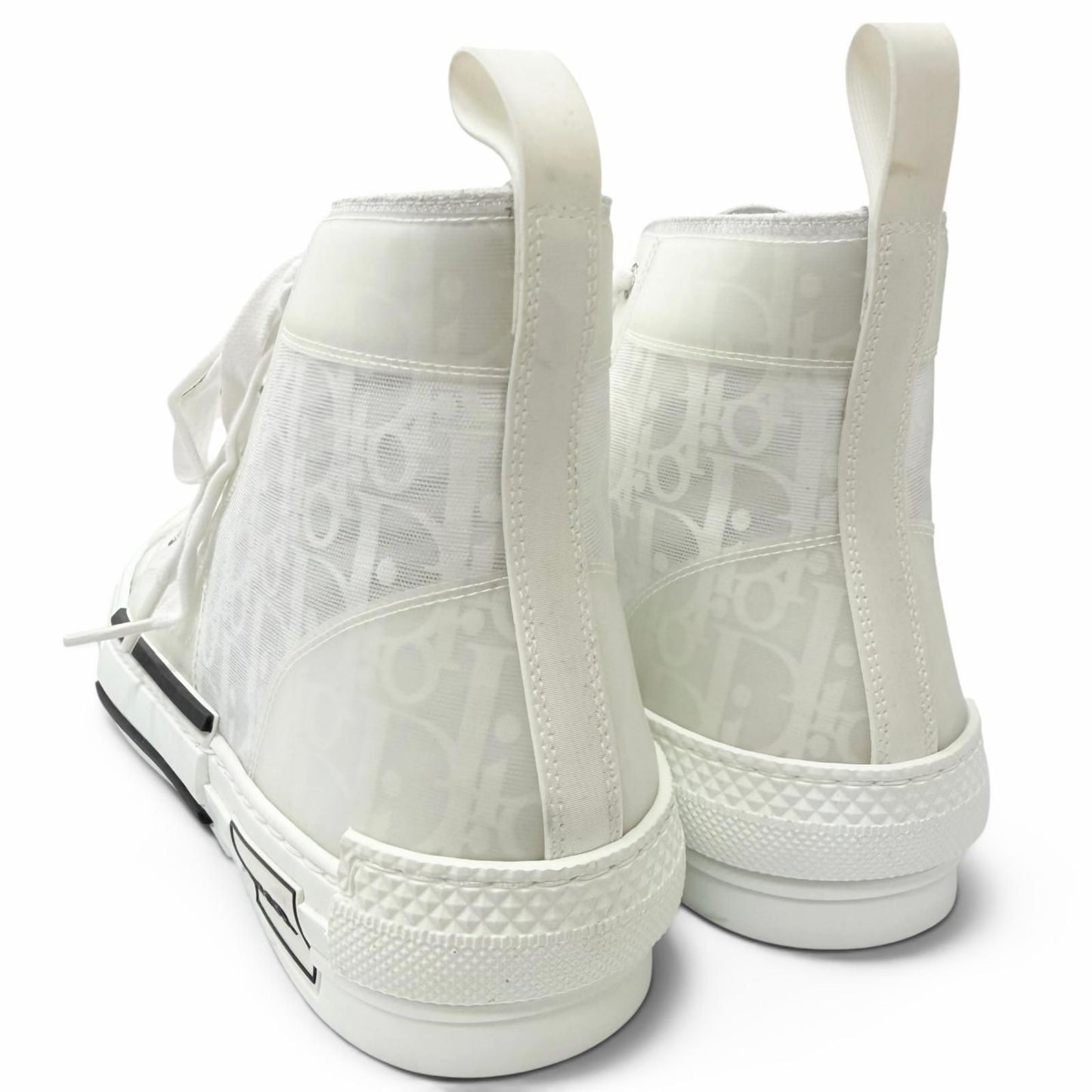 Dior Homme Rubber Oblique All Over Pattern Lace Up High Cut Sneakers White — view 5