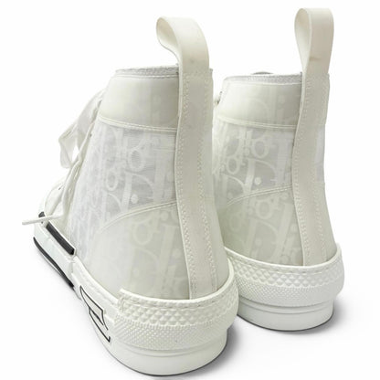 Dior Homme Rubber Oblique All Over Pattern Lace Up High Cut Sneakers White — view 5
