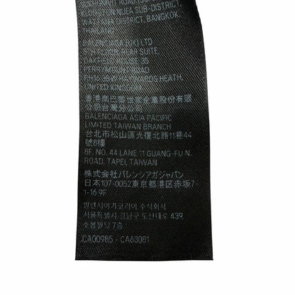 Balenciaga Faux Logo Round Hem Hoodie Cotton 100% Distressed Pullover — view 8