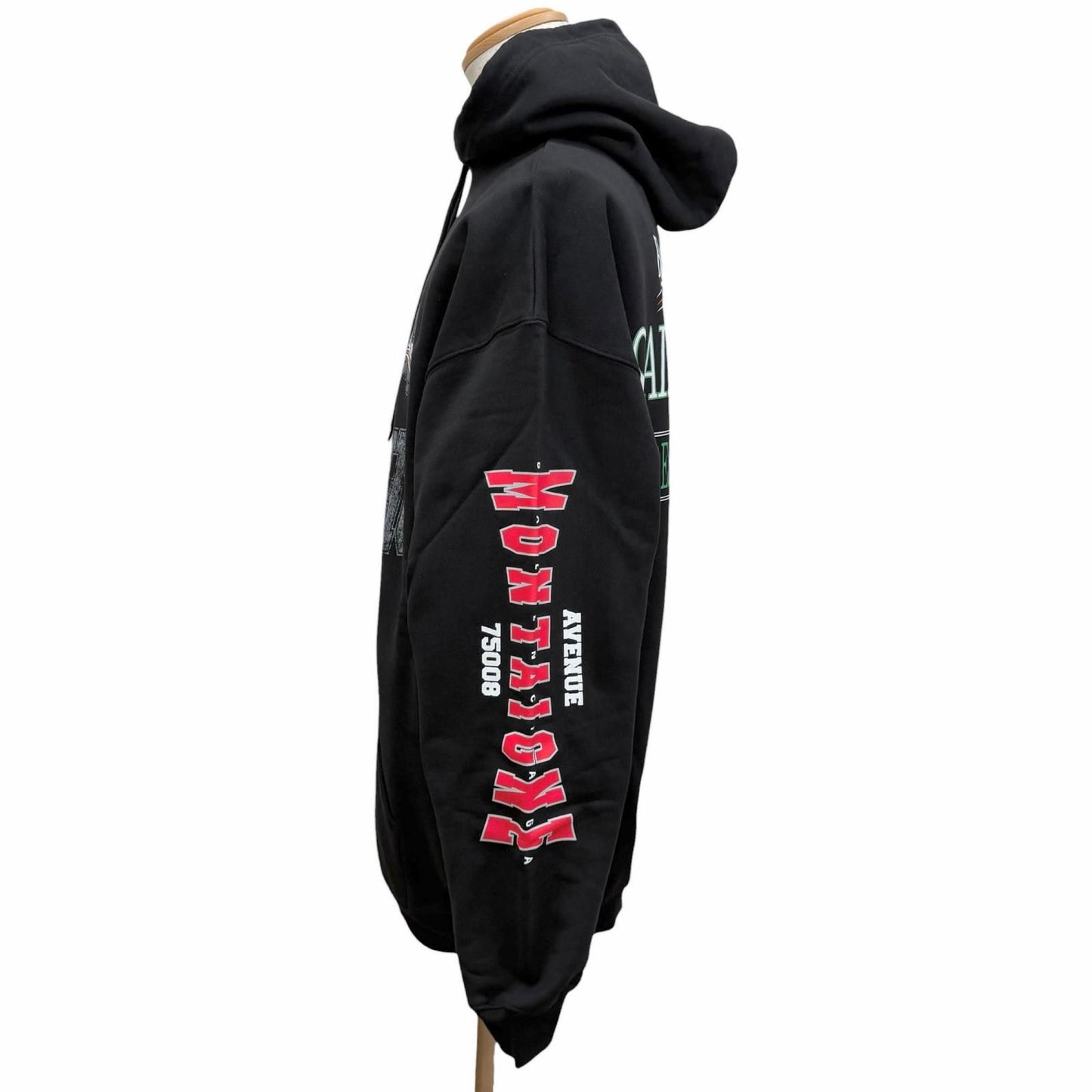 Balenciaga Campaign Logo Print Oversize Pullover Hoodie Black XS — view 4