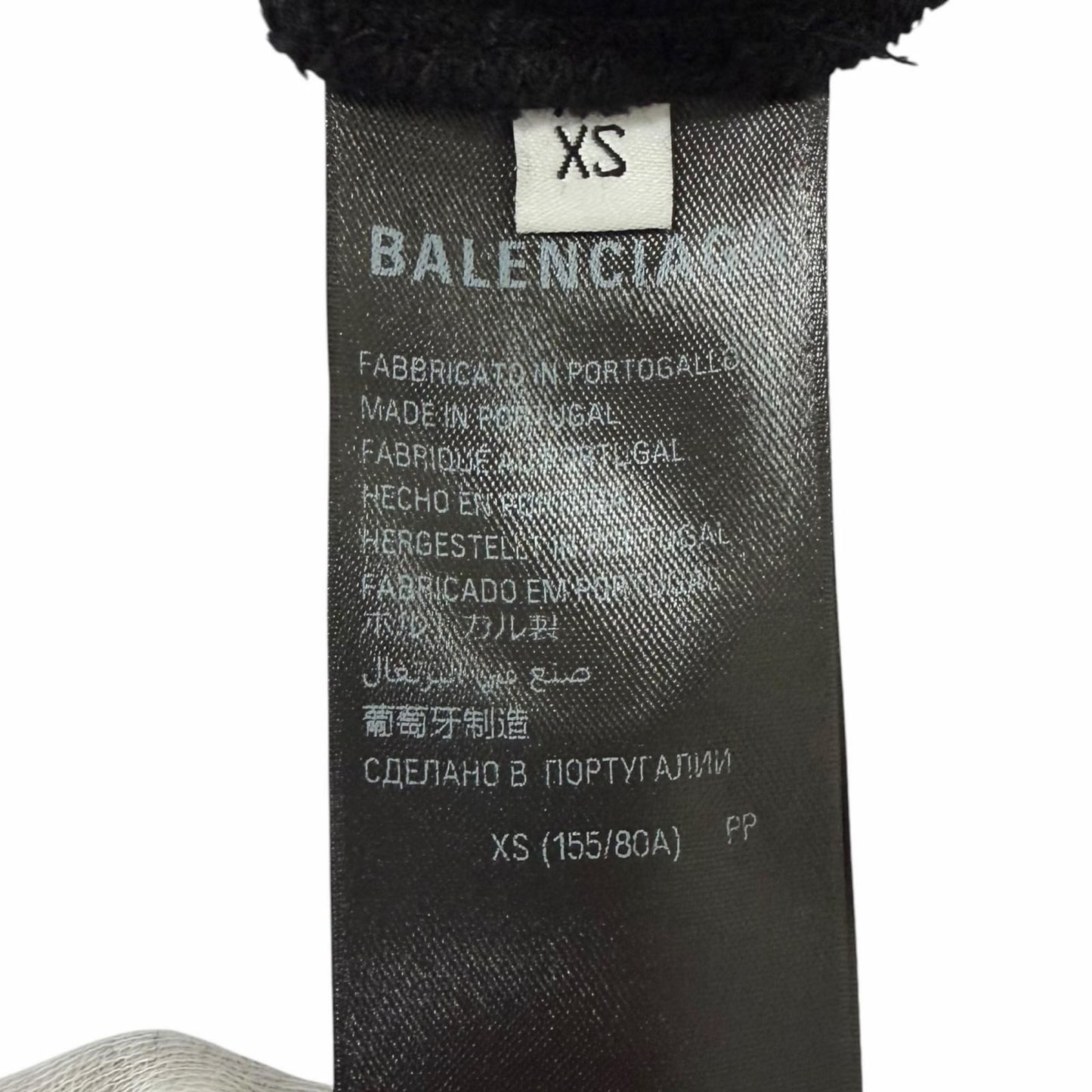 Balenciaga Campaign Logo Print Oversize Pullover Hoodie Black XS — view 8