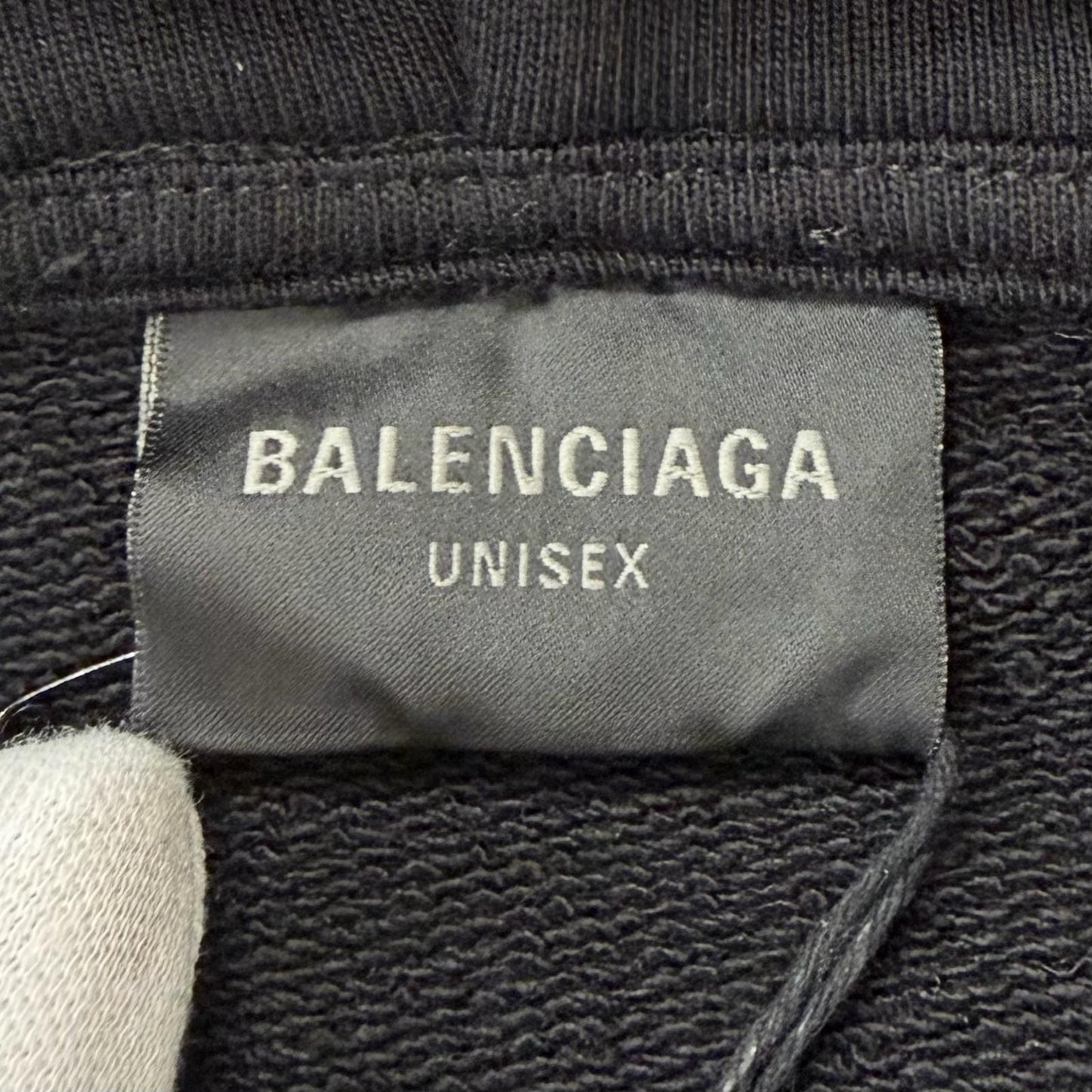 Balenciaga Campaign Logo Print Oversize Pullover Hoodie Black XS — view 7