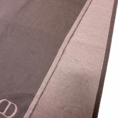 Dior Homme Silk 100% CD Logo Embroidery Fringe Scarf Shawl Pink — view 4