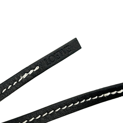 Loewe Key Holder Black Silver Multi Koala Wool Leather — view 3