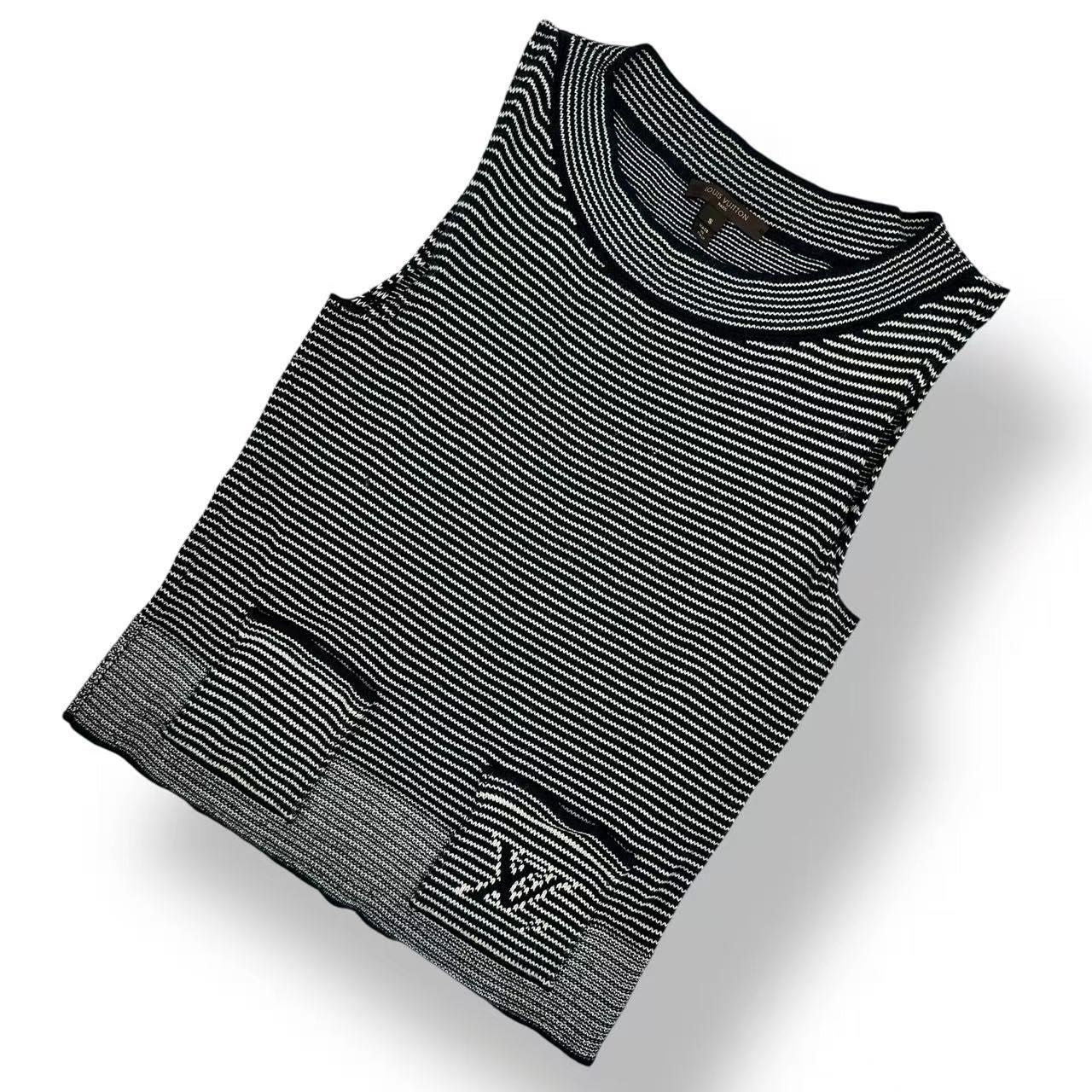 Louis Vuitton Vest Logo Sleeveless Knit Black