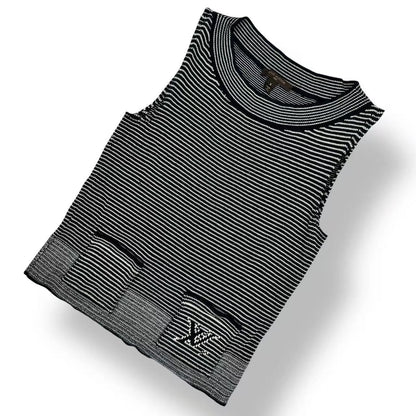 Louis Vuitton Vest Logo Sleeveless Knit Black