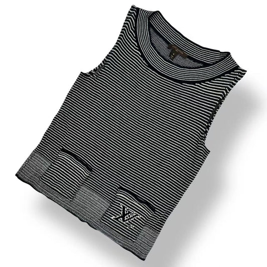 Louis Vuitton Vest Logo Sleeveless Knit Black