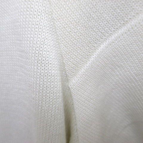 Chanel Short Sleeve Knit Sweater Top 38 White Logo Plate — view 4