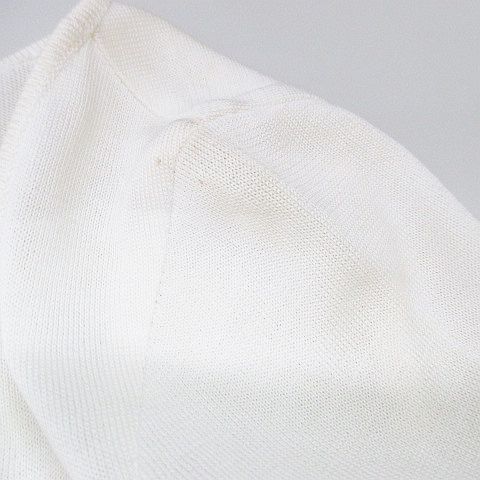 Chanel Short Sleeve Knit Sweater Top 38 White Logo Plate — view 6
