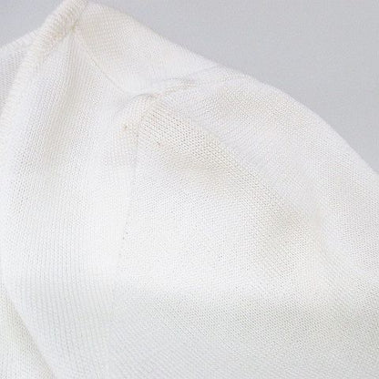 Chanel Short Sleeve Knit Sweater Top 38 White Logo Plate — view 6