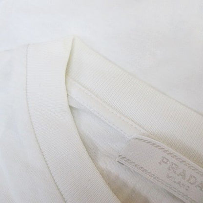 Prada Triangle Plate T-Shirt XS White Logo Embroidery Patch — view 6