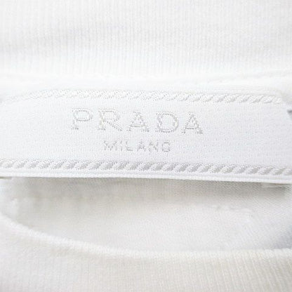 Prada Triangle Plate T-Shirt XS White Logo Embroidery Patch — view 3