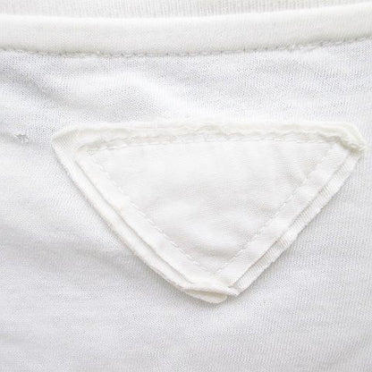 Prada Triangle Plate T-Shirt XS White Logo Embroidery Patch — view 5