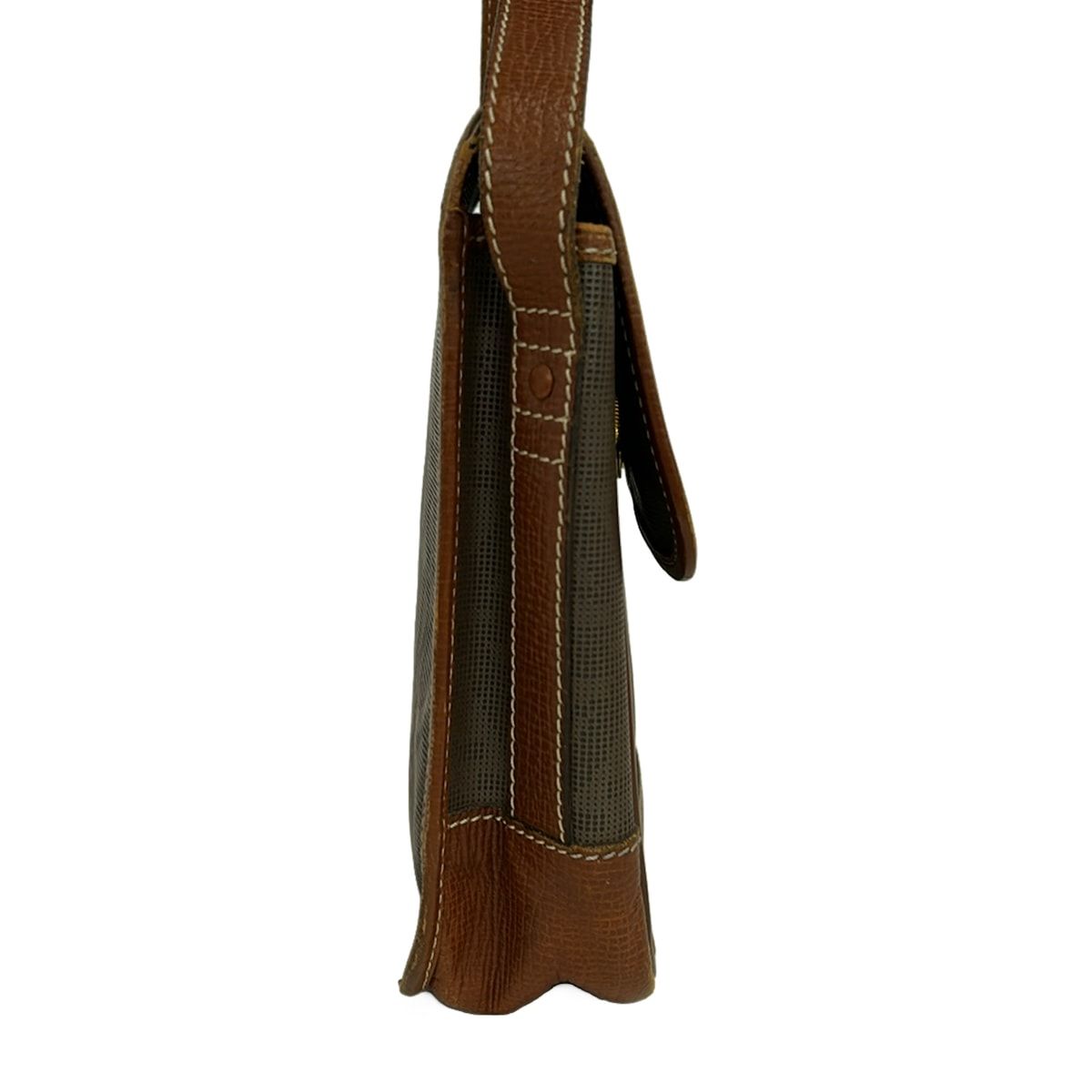 Loewe Shoulder Bag Dark Brown Amazona Embossed Leather — view 2