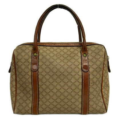 Celine Handbag Macadam Pattern Beige Brown Mini Boston Leather — view 3