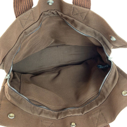 Hermes Her Line Brown Silver Polyamide Tote — view 9