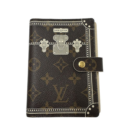 Louis Vuitton Notebook Cover Monogram Canvas Agenda PM Brown 6 Hole Ruler