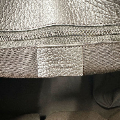 Gucci Tote Leather Dark Brown — view 9