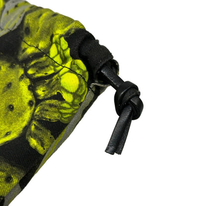 Loewe Pouch Drawstring Black Yellow Green Gray Cactus Leather — view 7