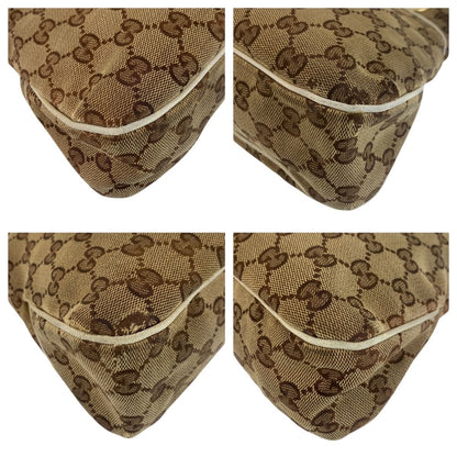 Gucci Eclipse Beige Ivory Gold GG Canvas Tote Shoulder — view 4