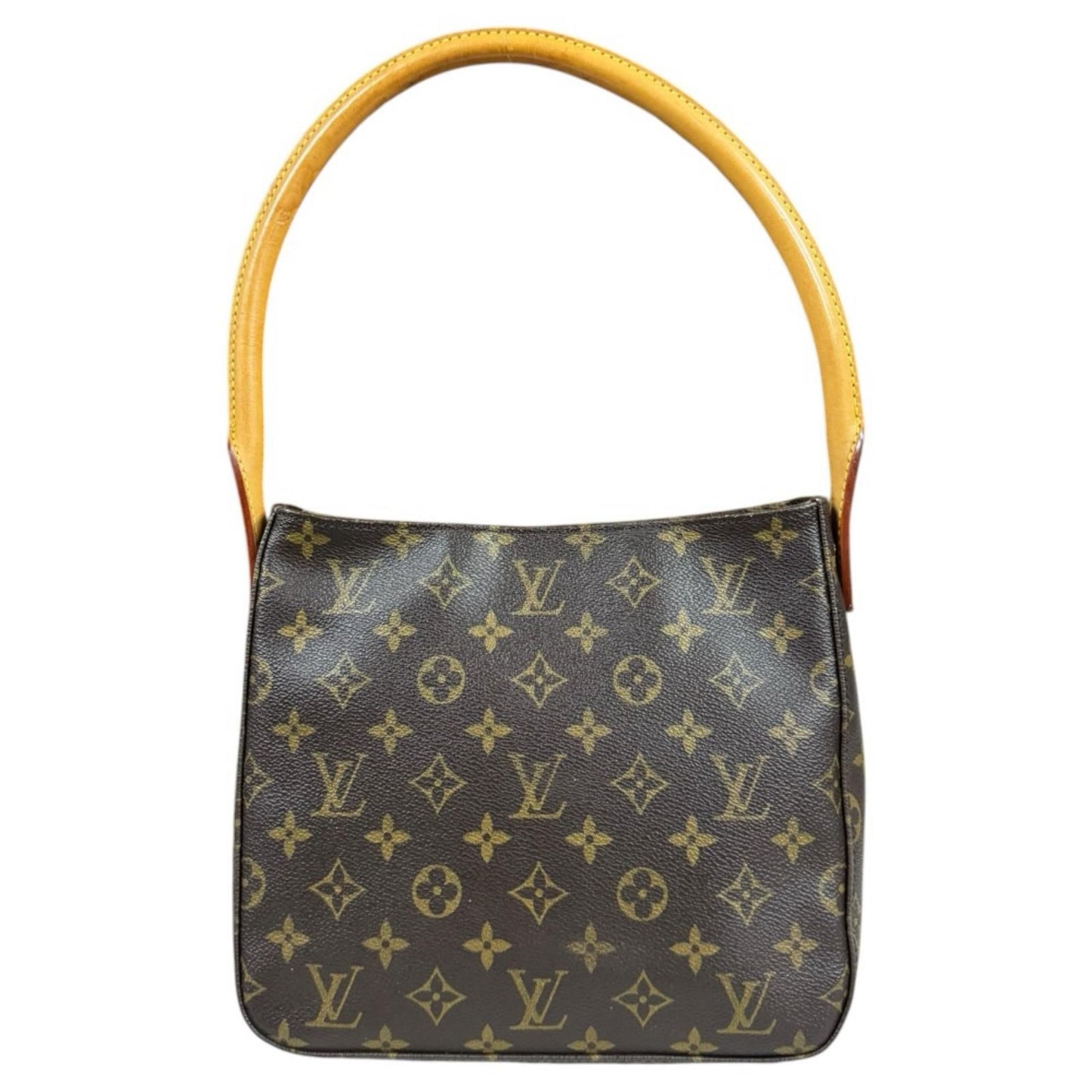 Louis Vuitton Looping MM Monogram Shoulder Bag Canvas Brown