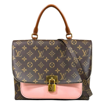 Louis Vuitton Marignan Monogram Shoulder Bag Canvas Brown