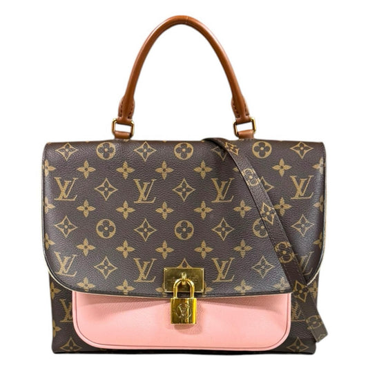 Louis Vuitton Marignan Monogram Shoulder Bag Canvas Brown