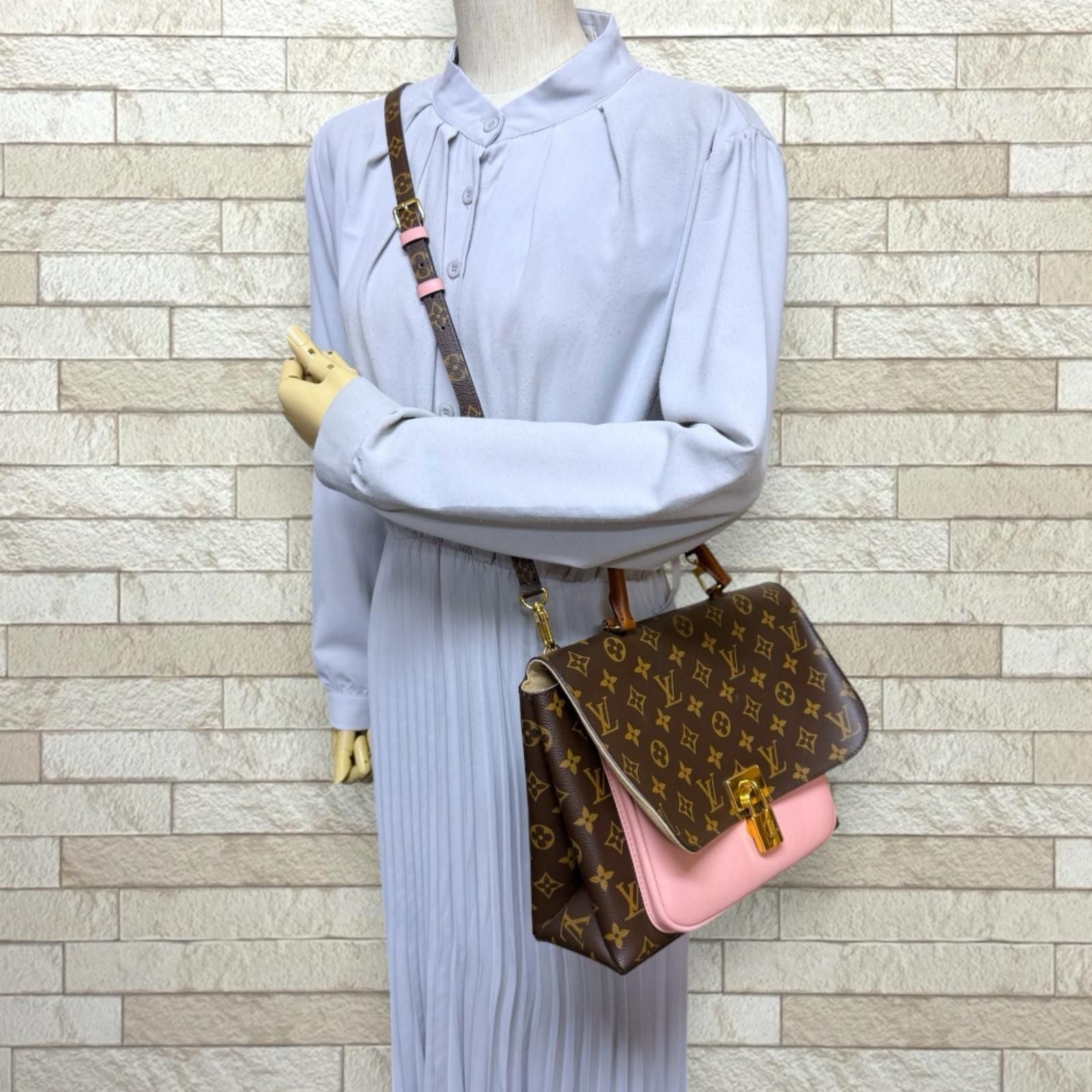 Louis Vuitton Marignan Monogram Shoulder Bag Canvas Brown — view 2