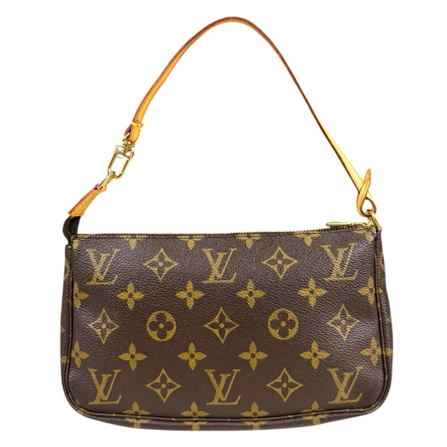 Louis Vuitton Pochette Monogram Handbag Canvas Brown — view 3