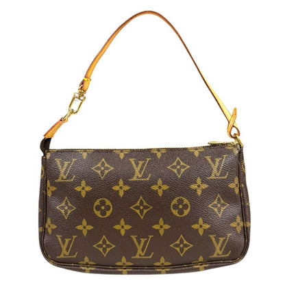 Louis Vuitton Pochette Monogram Handbag Canvas Brown — view 3