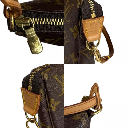 Louis Vuitton Pochette Monogram Handbag Canvas Brown — view 9